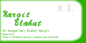 margit blahut business card